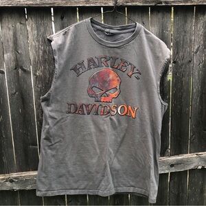 Harley-Davidson Charcoal Skull Graphic Tank